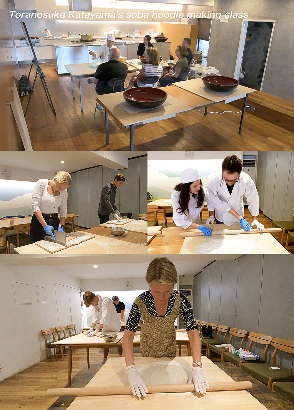 Toranosuke Katayama's soba noodle making class.